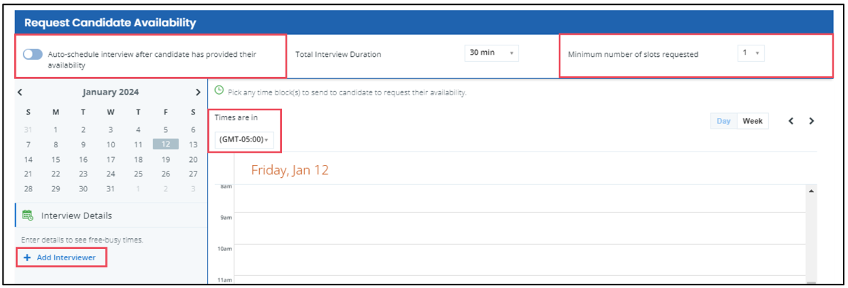 Request Candidate Availability