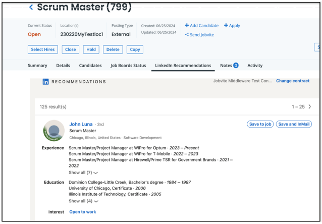 Using LinkedIn Recruiter System Connect (RSC)