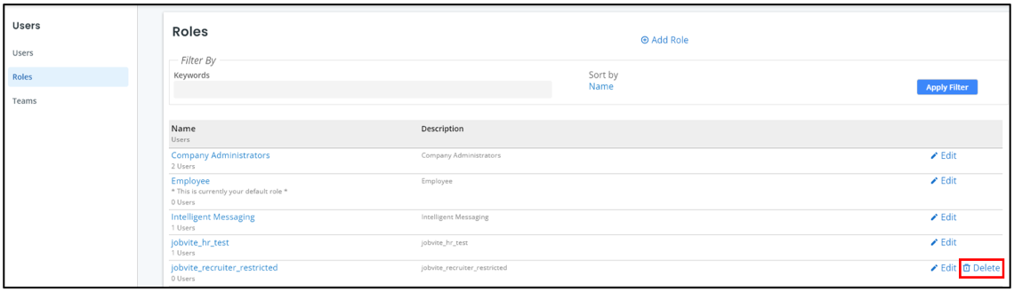 Add / Edit User Roles