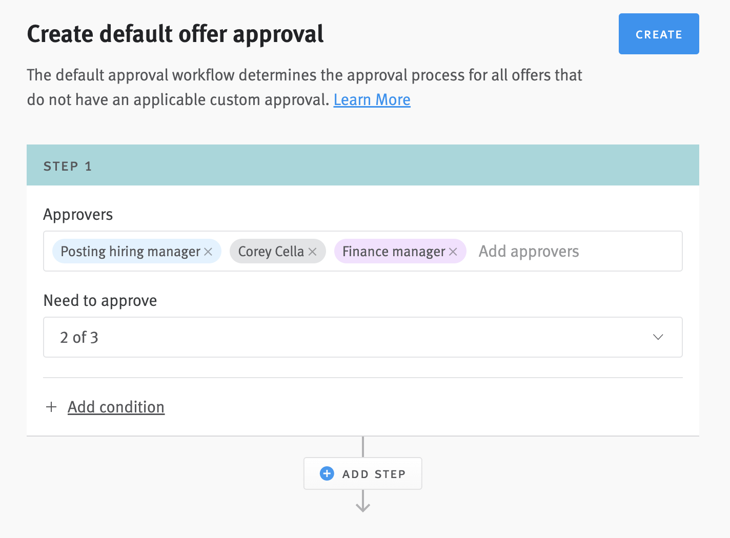 Building offer approval workflows