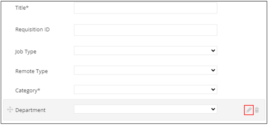 Edit Pre-defined and Custom Fields