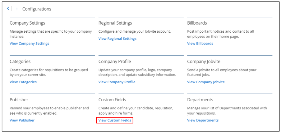 Edit Pre-defined and Custom Fields