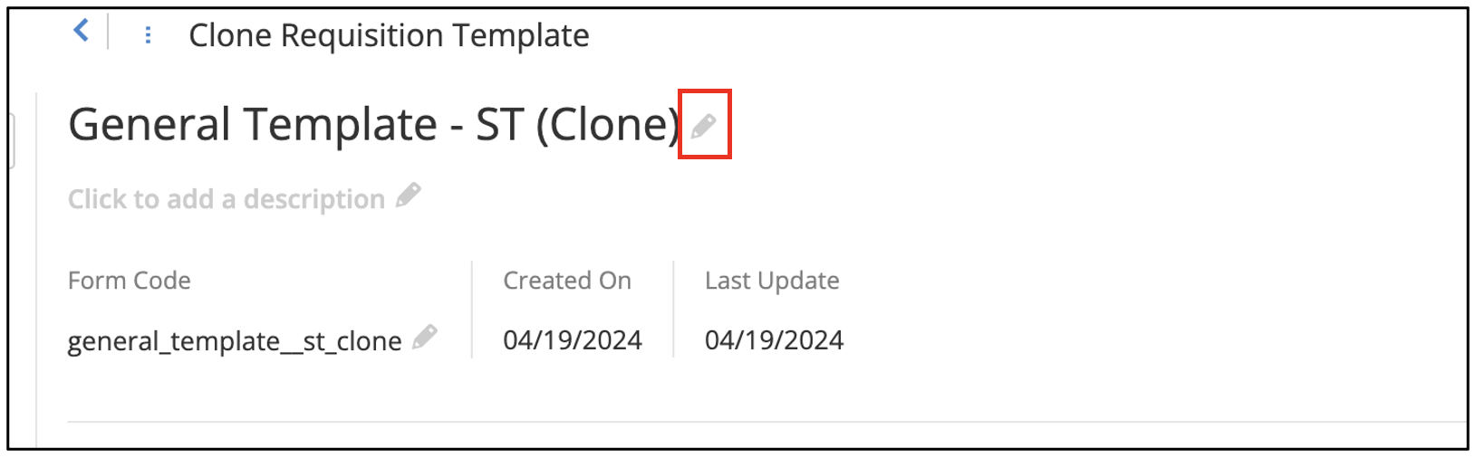 Create Requisition Template