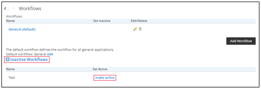 Candidate Workflows