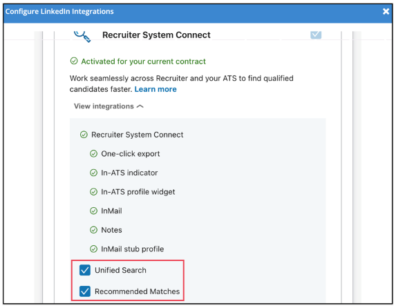Configure LinkedIn Recruiter System Connect (RSC)