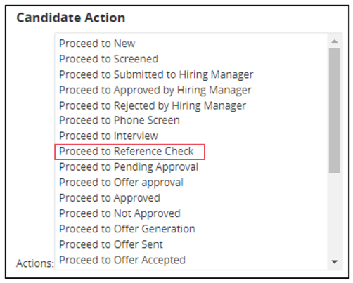 Candidate Workflows